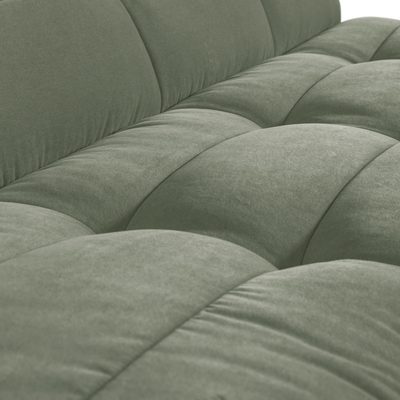 Cluster eetbankje met rugleuning boucle khaki bruin
