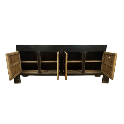 Dressoir zwart 4 deur noppen beslag