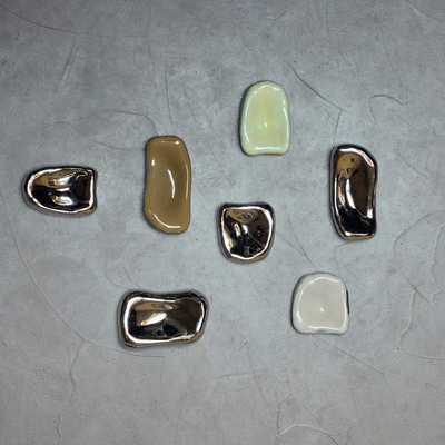 HKliving Decoratieobject glass sculpture Cream
