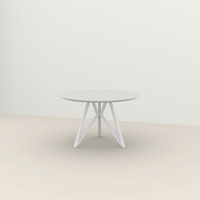 Studio HENK tafel Butterfly Rond Tripod - wit frame, HPL Fenix bianco kos