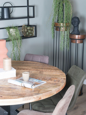 Eettafel Bob Rond Mangohout