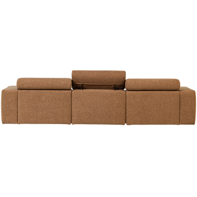 Novi chaise longue bank rechts donkerbruin melange