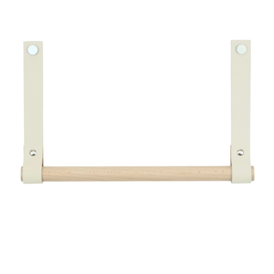 Leren keukenrolhouder (roldrager: rondhout)