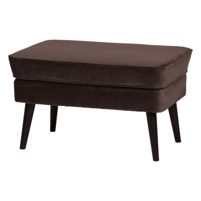 Rocco hocker velvet donkerbruin [fsc]
