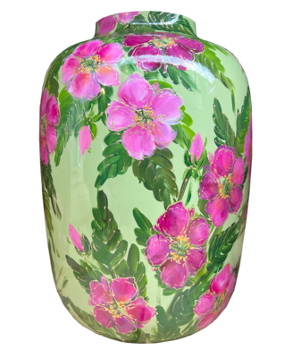 Vaas Artic rosehip green pink flower