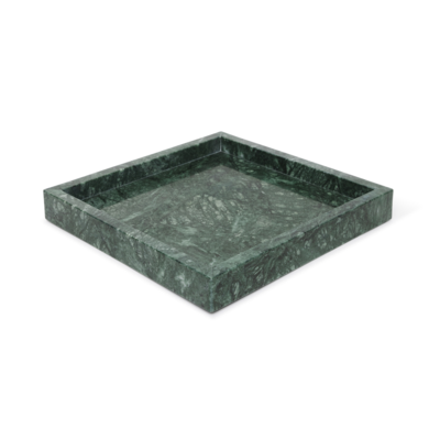 Marmer dienblad 30x30cm - groen