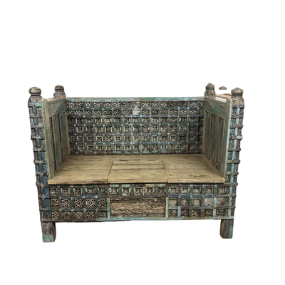 Bank gekleurd met matras uniek