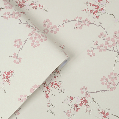 vliesbehang laura ashley oriental blossom blush