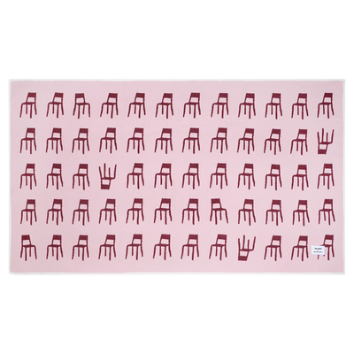 Maison Deux Plaid Splitted Chairs roze bordeaux 140x240 cm