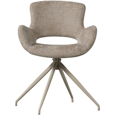 Eliva eetkamerstoel structure velvet paars - set van 2