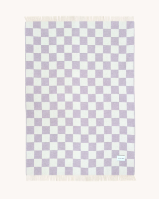 Maison Deux plaid Checkerboard Lila Wit