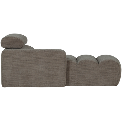 Novi chaise longue element arm links ribstof terra