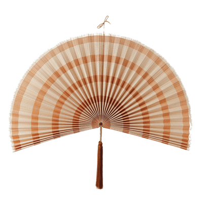 Bamboe waaier terracotta