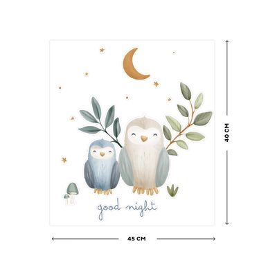 Muurstickers Forest Friends Good Night
