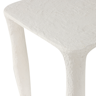 Vion lage bijzettafel papier mache off white