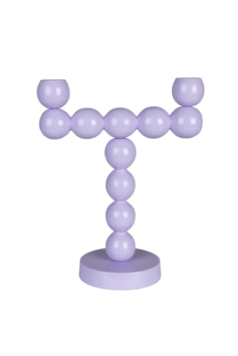 CANDLE HOLDER BUBBLES TWO LILAC