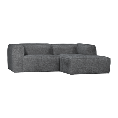Bean chaise longue bank rechts chenille velvet taupe