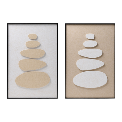Wanddecoratie Feltro Acustico Stacked Ovals Set