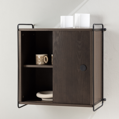 Hangende houten wandkast Marcus