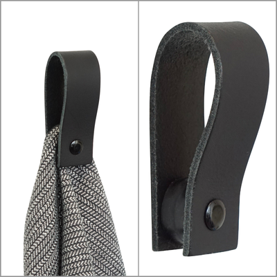 2x magneet-lus leer zwart ) 