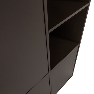Meggy opbergkast links 108 cm grenen middenbruin [fsc]