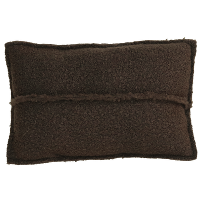 Kussen bouclé naad dark chocolate