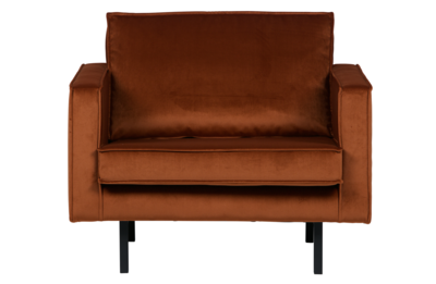 Rodeo fauteuil velvet Roest