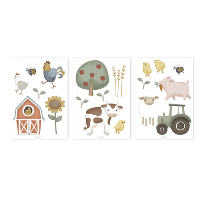 Muurstickers Little Farm (A4)