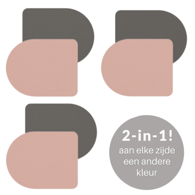 Onderzetters dubbelzijdig - set van 6