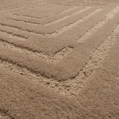 Alicia vloerkleed wol zand 170x240 cm