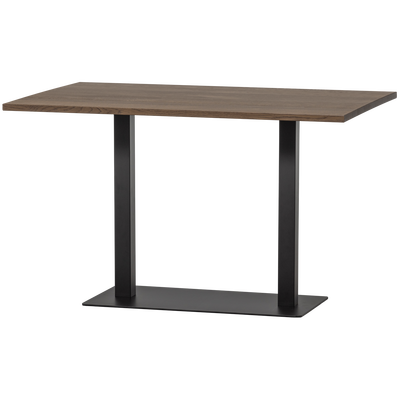 Bistro dubbele vierkante buisvoet metaal matzwart 72x80x40cm