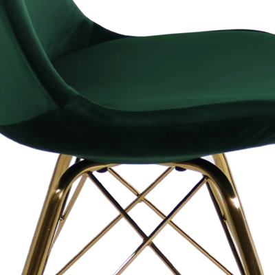 Kuipstoel Velvet goud frame