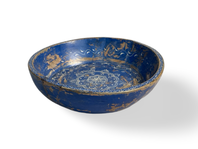 Schaal hout blauw uniek