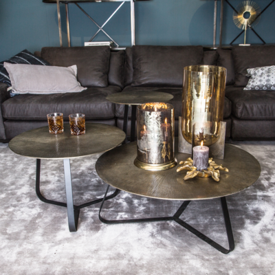 Salontafel Kian goud/zwart