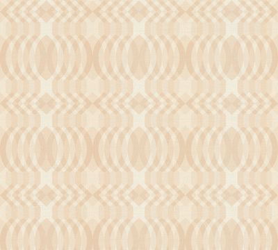 Retrobehang met een geometrisch patroon licht gestructureed - beige, crème, wit