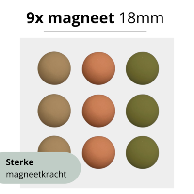 Magneetjes voor magneetbord | Set van 9
