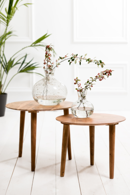 Bijzettafel hout natural - Set van 2