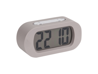 Alarm clock Gummy rubberized warm grey