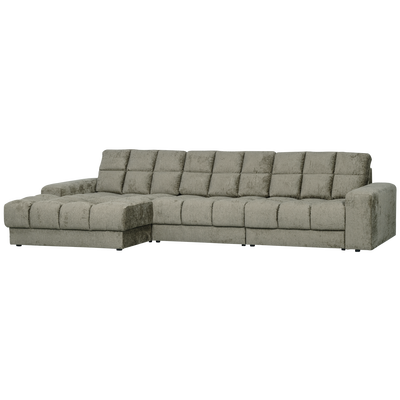 Second date chaise longue links velvet antraciet