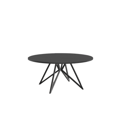 Studio HENK tafel Butterfly Rond QuadpodXL - zwart frame, zwarte beits