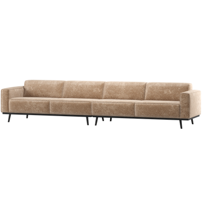 Statement xl 4-zits bank 372 cm lichtbruin melange