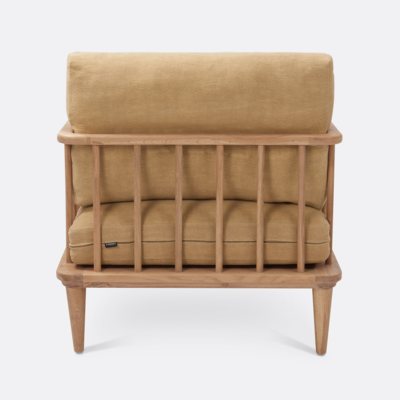 Fauteuil Woody linnen bruin