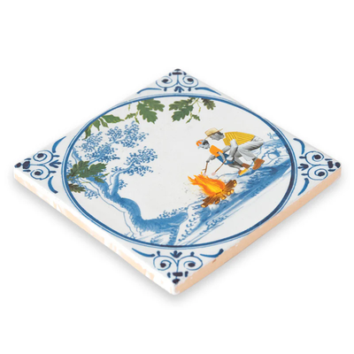 StoryTiles wandtegel Quality time at the campfire