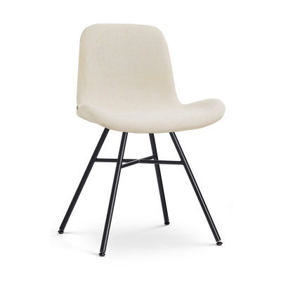 Eetkamerstoel Noa-Fé gestoffeerd - zwart onderstel