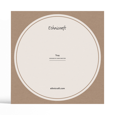 Second Nature glazen dienblad rond  - auburn