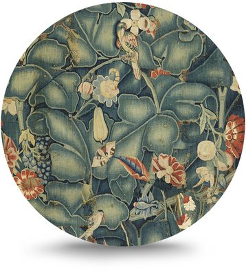 Rond schilderij aluminium Delfts blauwe borden