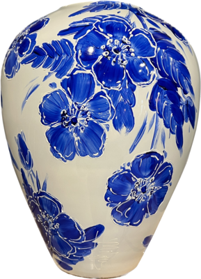Vaas Kander rosehip delfts blauw