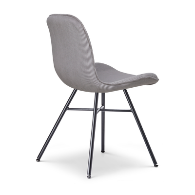 Eetkamerstoel Noa-Fé gestoffeerd - zwart onderstel