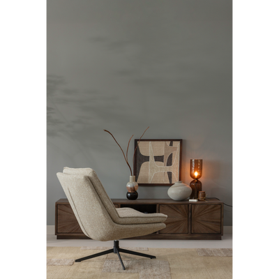 Milaro draaifauteuil naturel melange