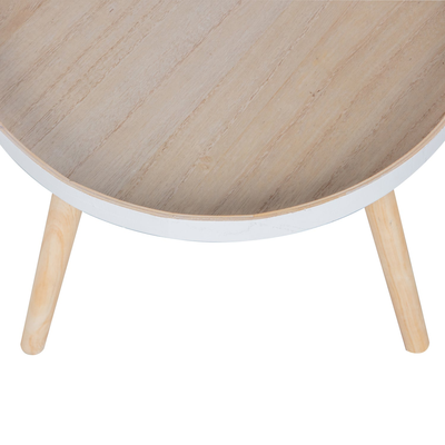 Sasha bijzettafel o41 cm hout honinggeel [fsc]